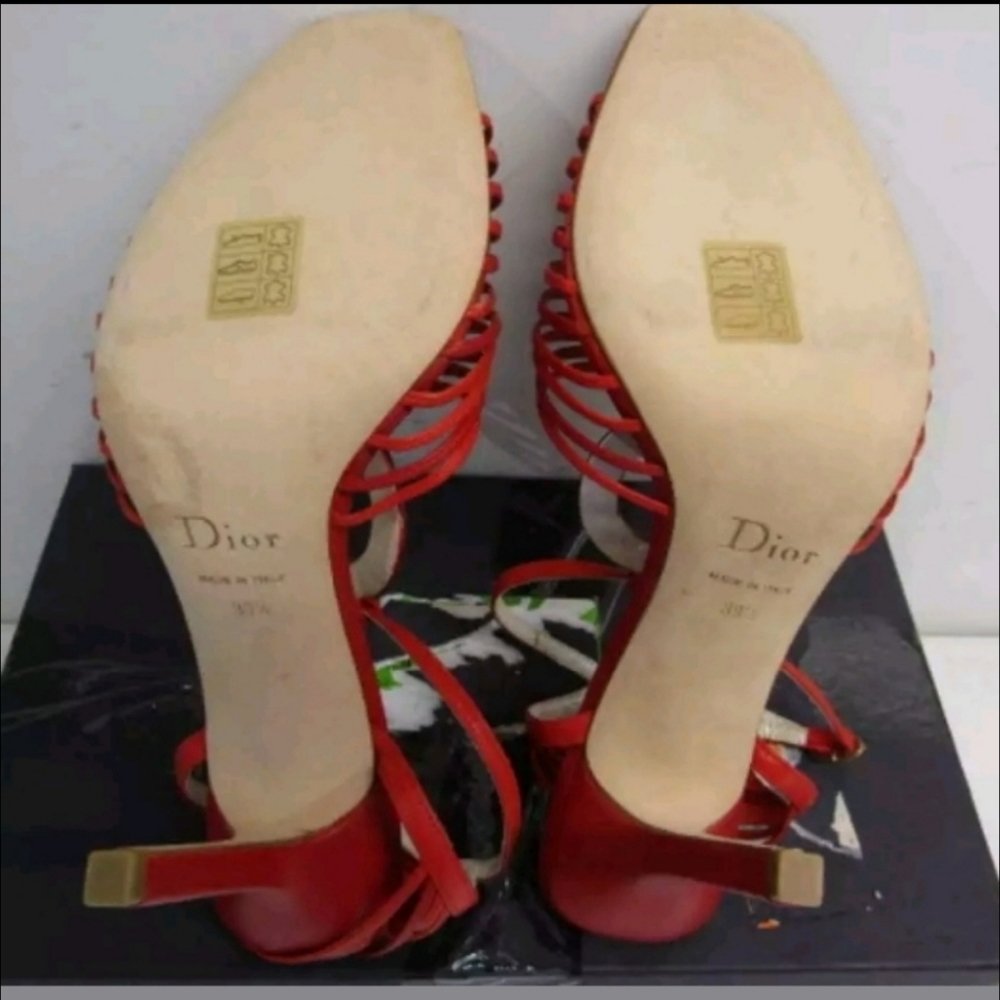 Dior NWOB US 9.5/IT 39.5 Red Leather Pump - Picture 5 of 6